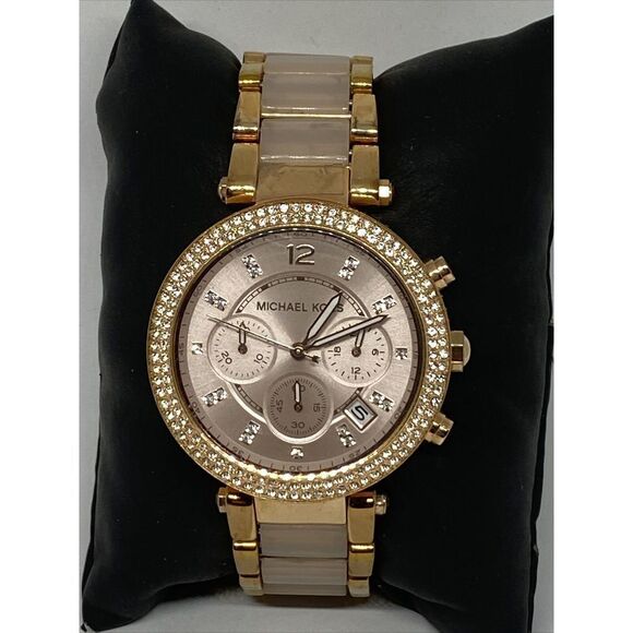 Michael Kors Parker MK5896 Womens Stainless Steel Analog Dial Quartz Watch WO337 - Picture 3 of 12